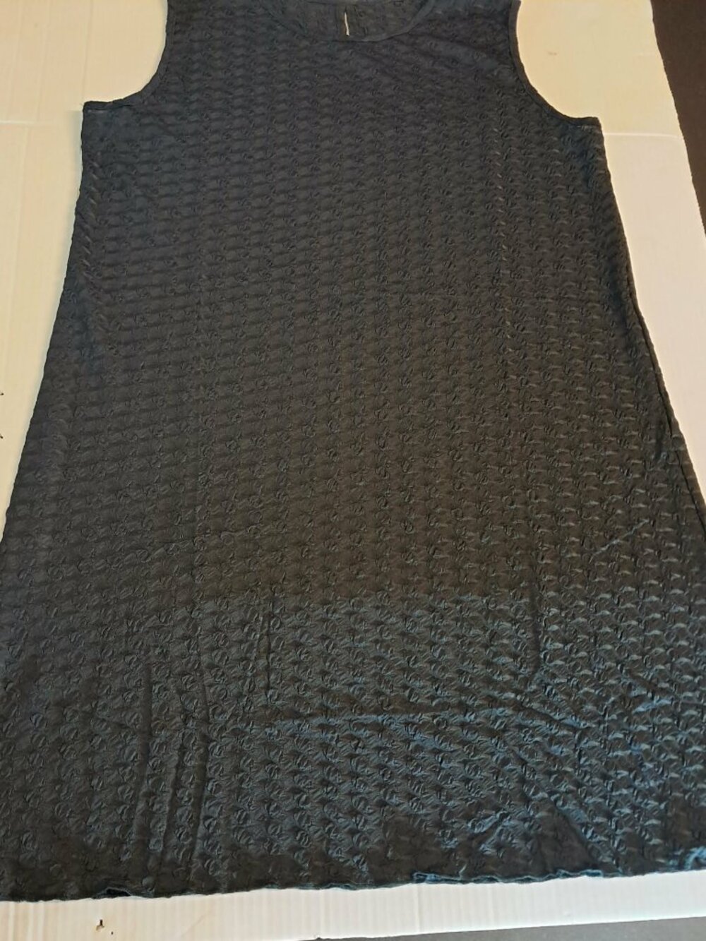 Black Textured Sleeveless Dress Size L - Picture 4 of 7